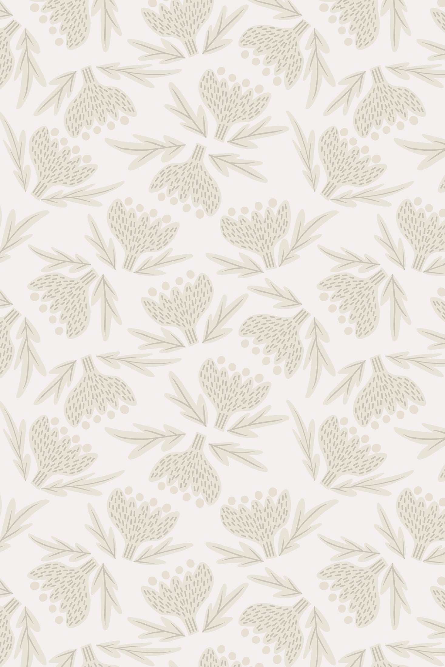 Scandi Flowers - Wallpaper