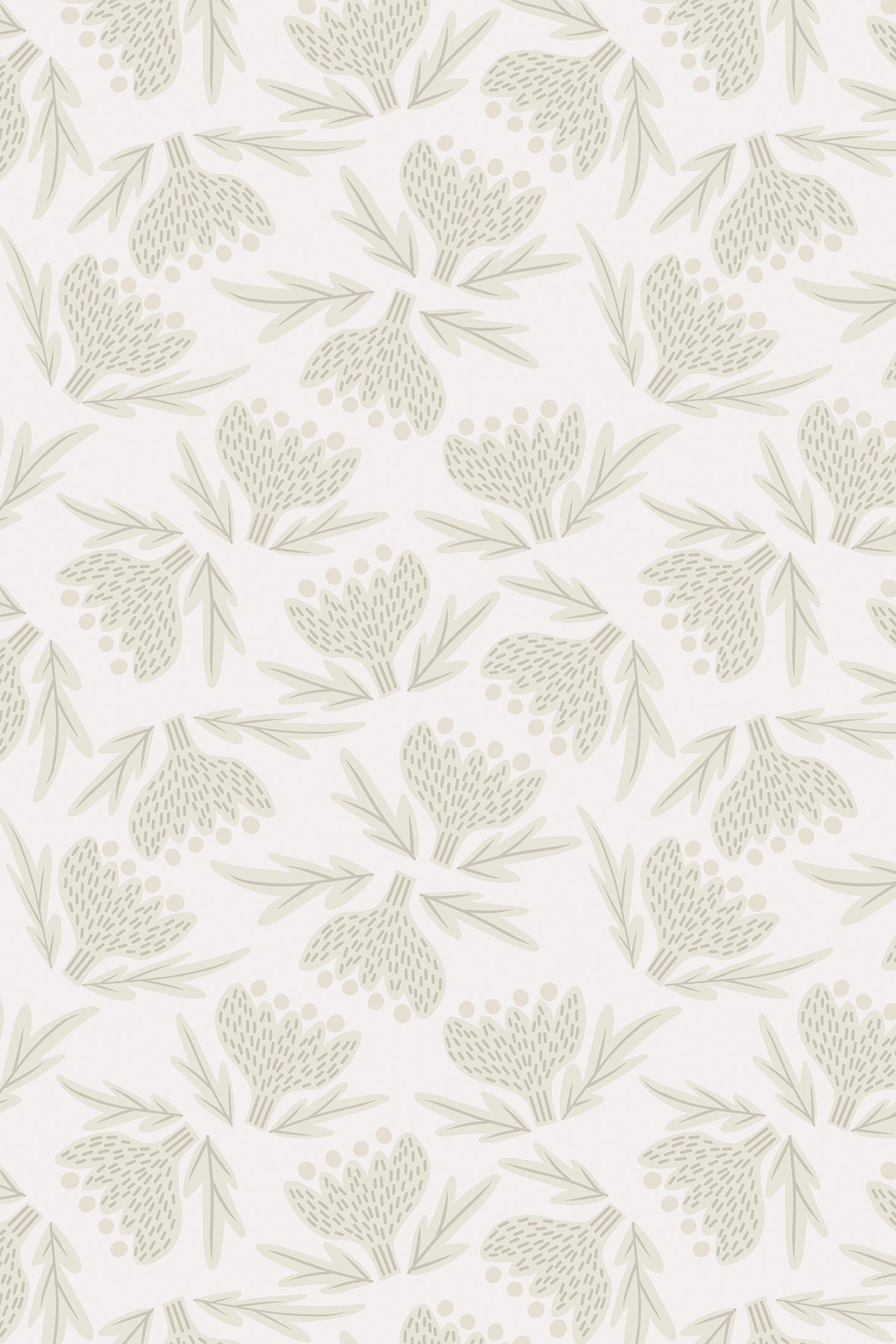 Scandi Flowers - Wallpaper