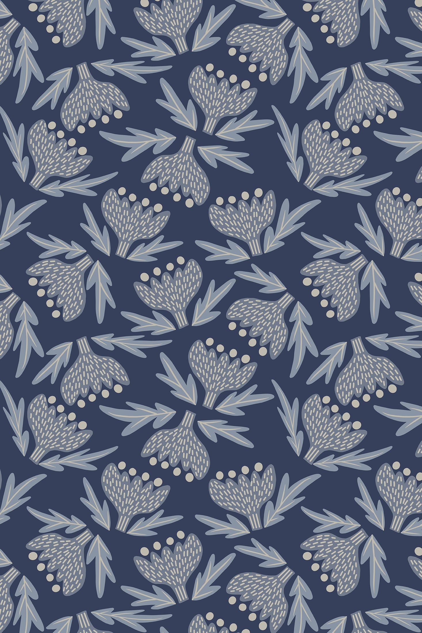Scandi Flowers - Wallpaper
