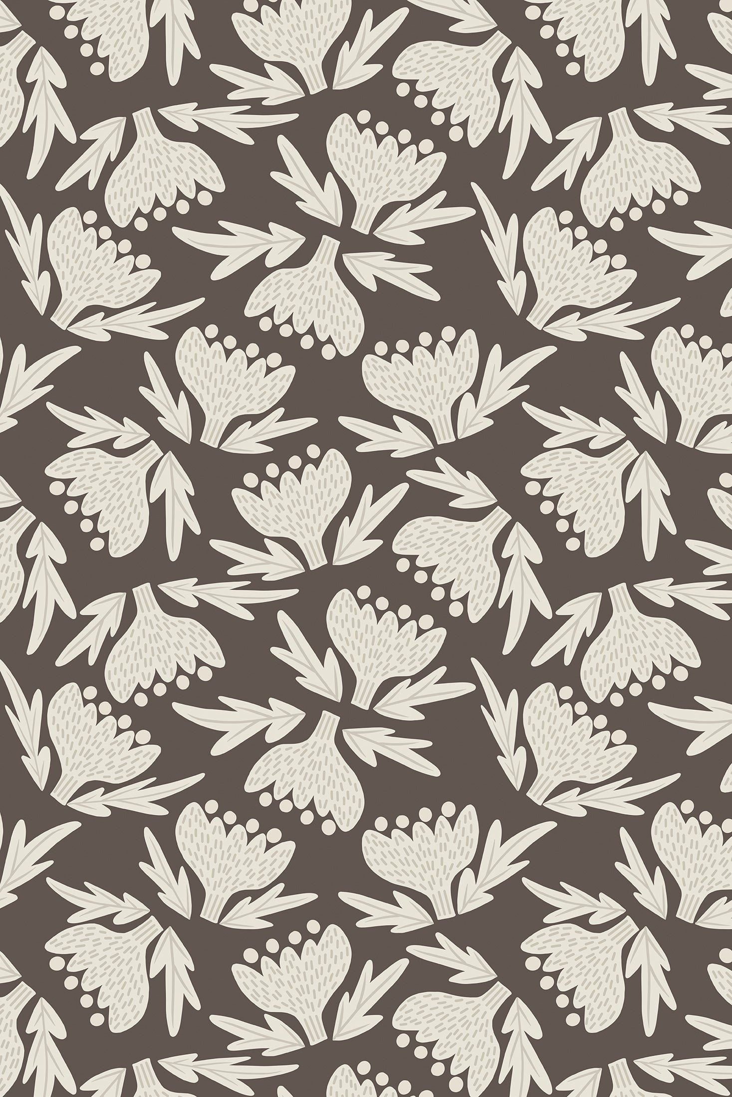 Scandi Flowers - Wallpaper