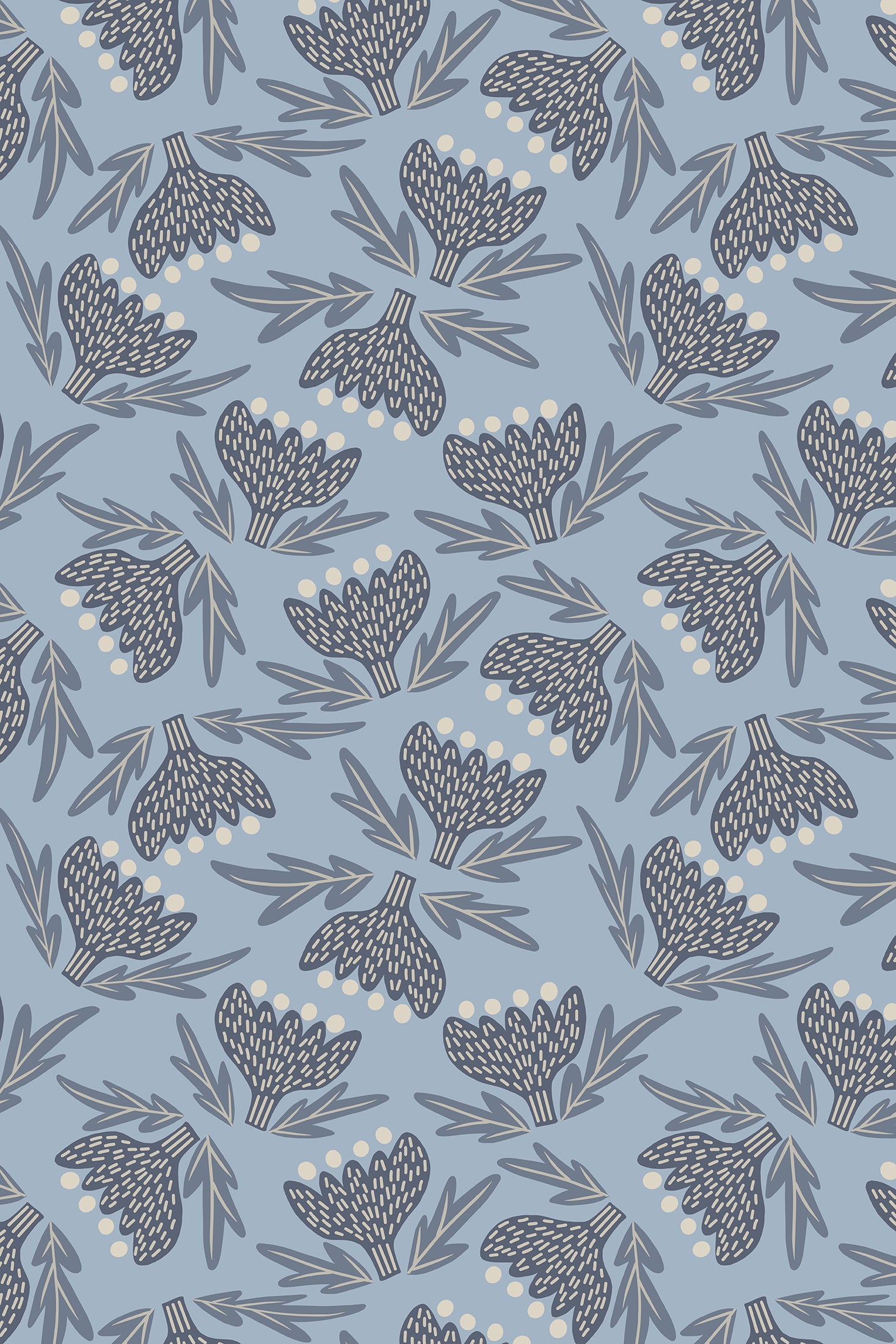 Scandi Flowers - Wallpaper