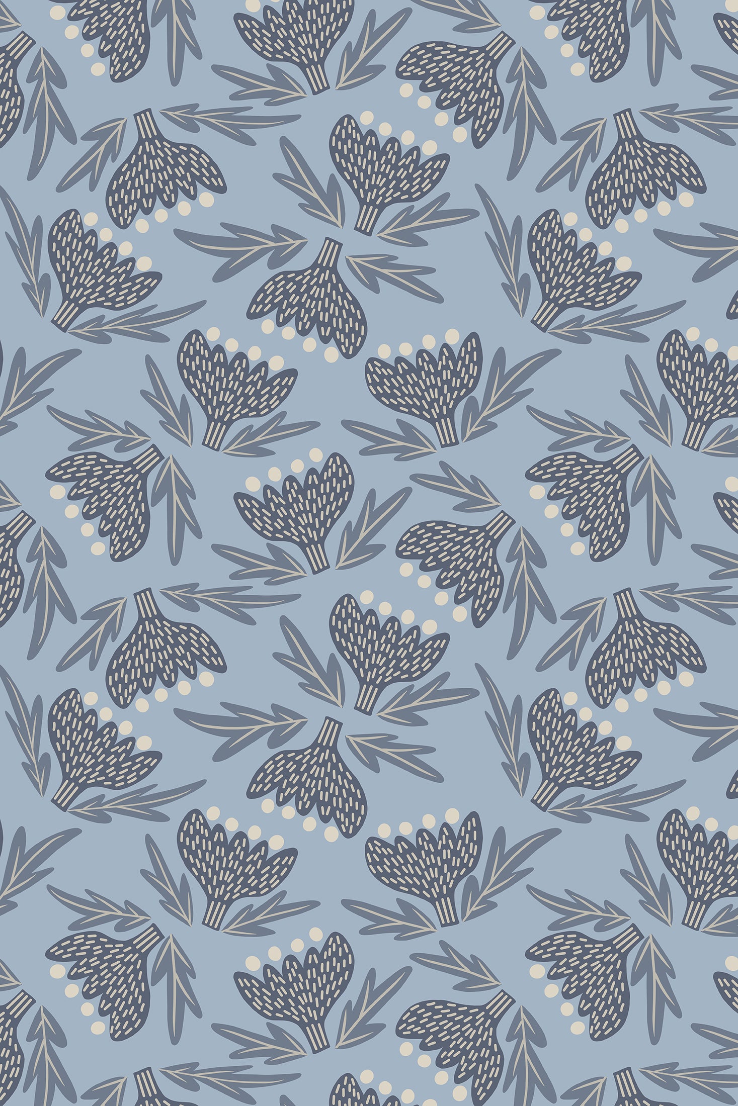 Scandi Flowers - Wallpaper