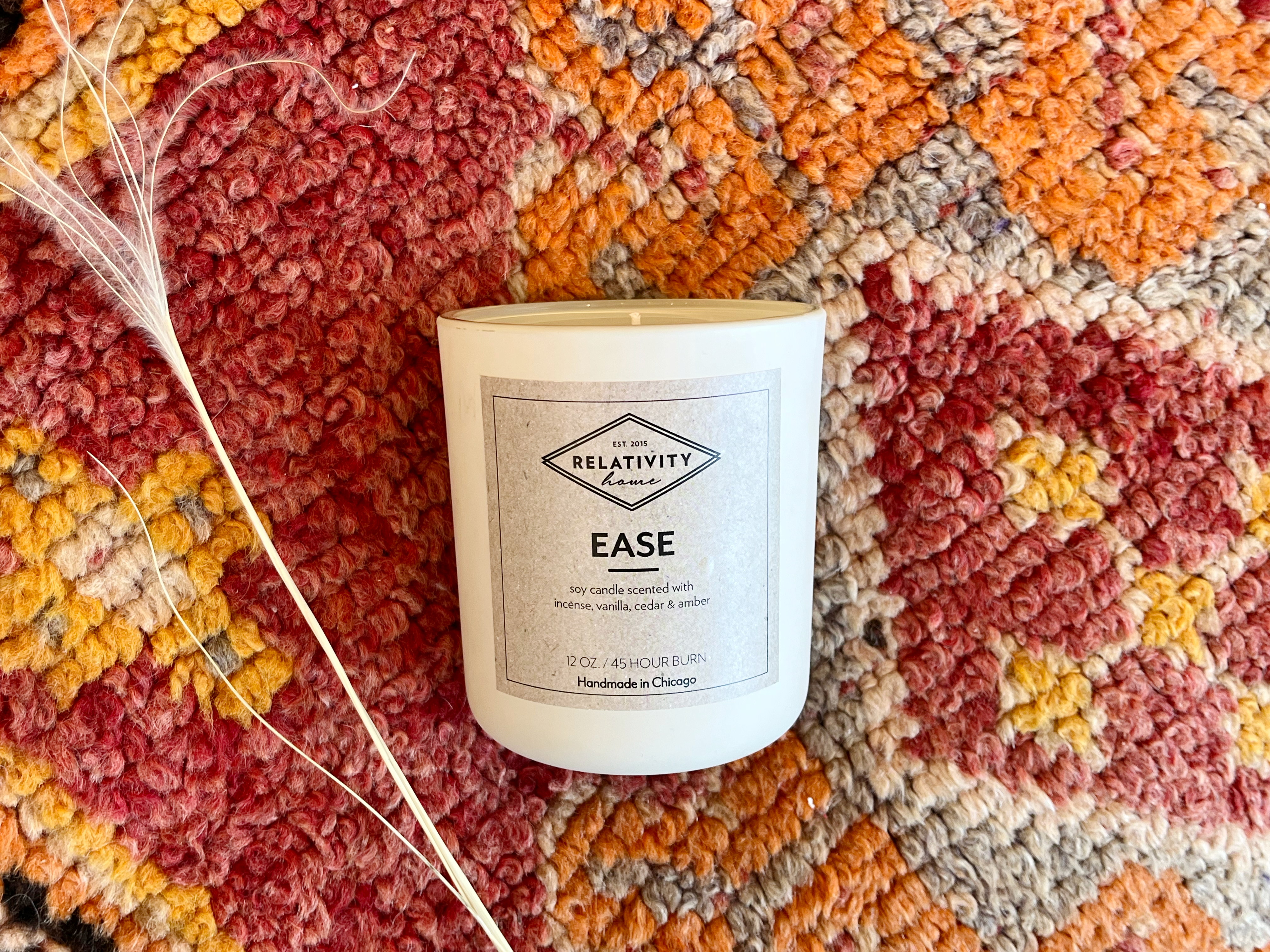 Ease Candle | Incense, Vanilla, Cedar and Amber | 12 oz