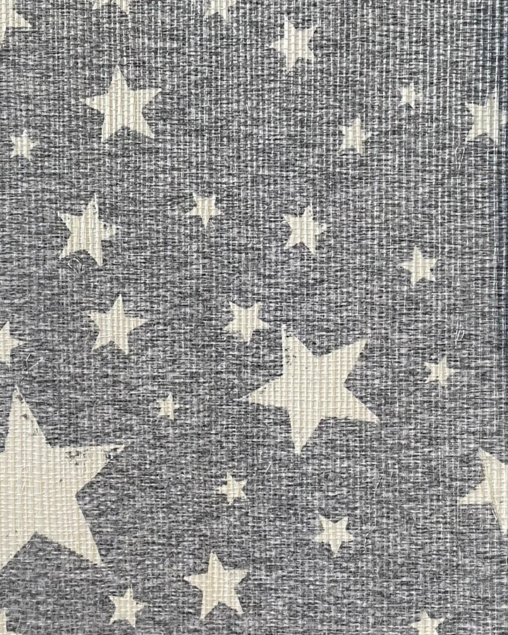 Stars Heather Gray Grasscloth