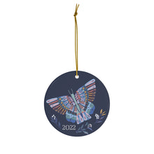 Load image into Gallery viewer, Holiday Ornament: Marhaba Navy, Butterfly
