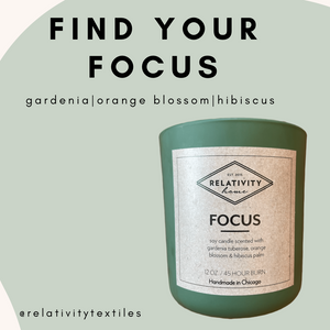 Focus Candle | Gardenia Tuberose, Orange Blossom, Hibiscus Palm | 12 oz