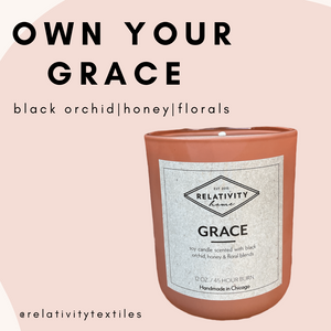 Grace Candle | Black Orchid, Honey, Floral Blends | 12 oz