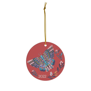 Holiday Ornament: Marhaba Red, Butterfly